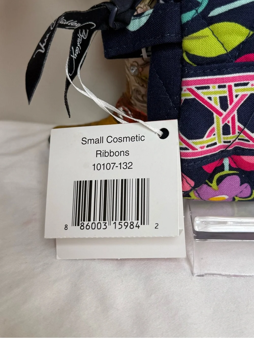NWT Vera Bradley Ribbons Small Cosmetic Bag Floral Travel Organizer Retired